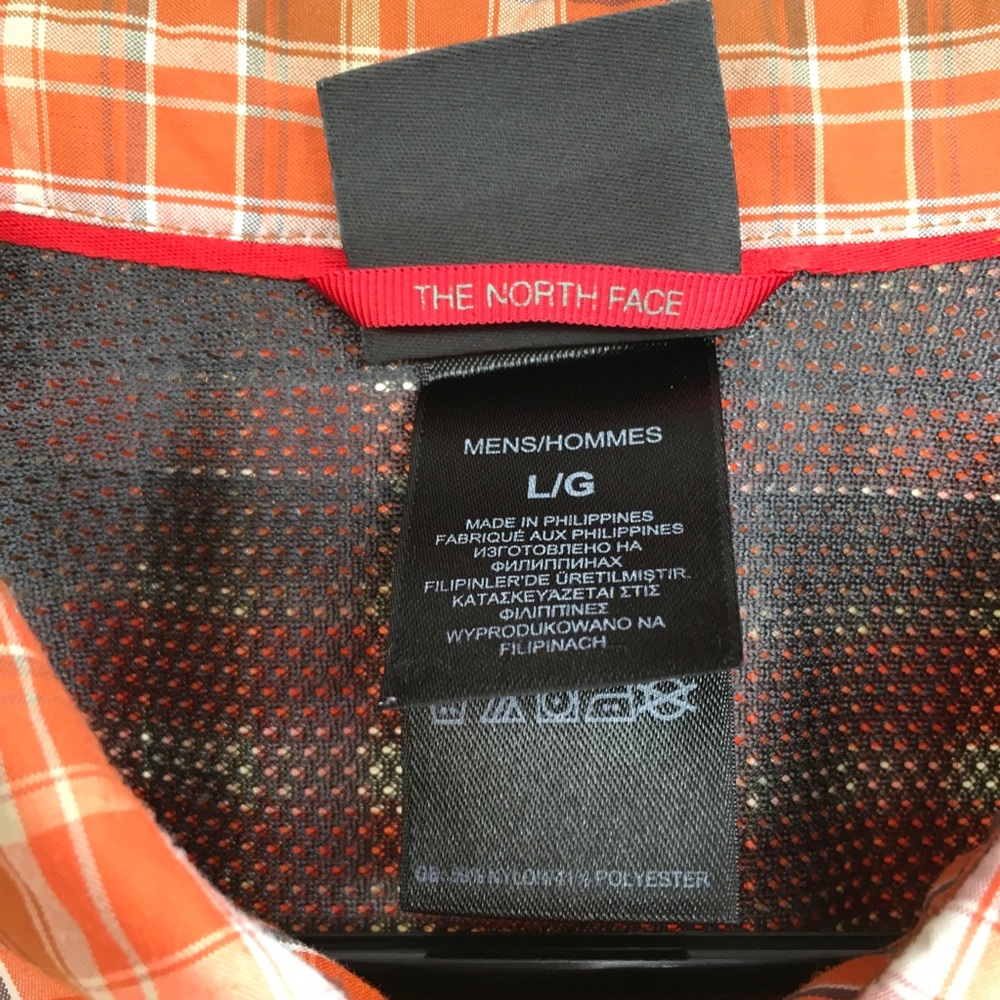 The North Face Men's Plaid‎ Shirt Orange Size Large - Picture 3 of 8